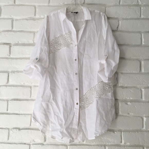 NWOT Nic & Zoe | Ramie tunic or coverup - Picture 1 of 7